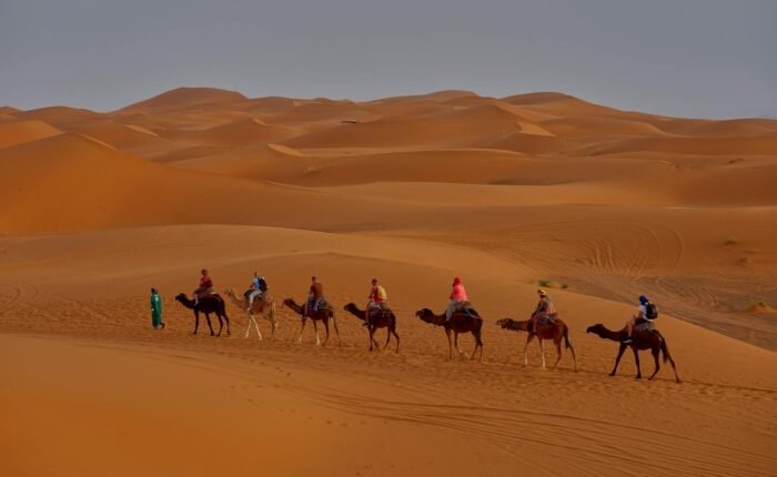 camel trekking Sahara Desert Merzouga