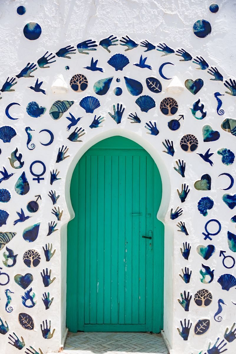 Mano Judía Hamsa tradicional de plata en Marruecos.