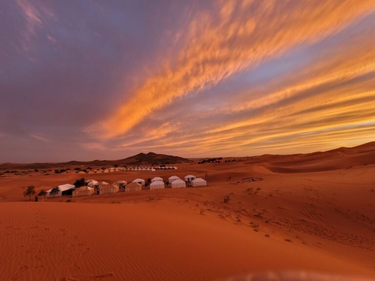 Best time to visit Morocco Sahara Desert at sunset