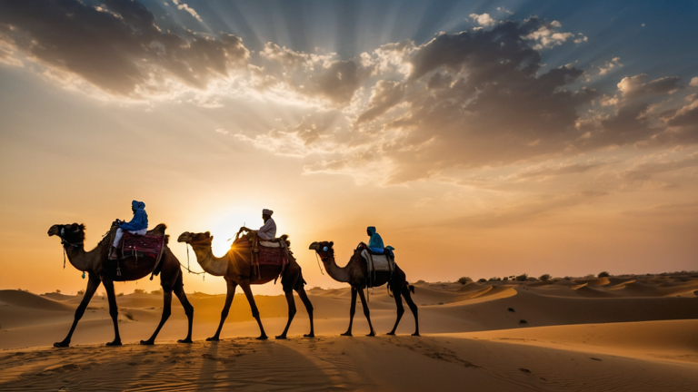 Things to Do in Morocco – Camel Trekking Across the Sahara Desert at Sunset