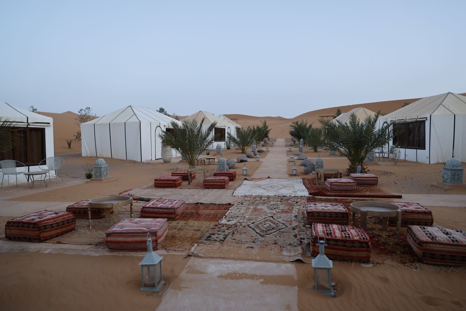 Luxury Sahara desert camp near Merzouga Morocco